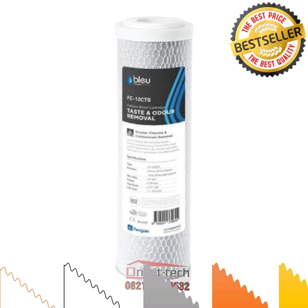 activated carbon filter cartridge cto bleu penguin 10 inch