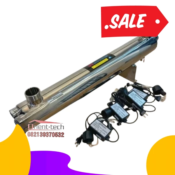 mesin sterilisasi minuman ultraviolet UV tipe C kapasitas 48 gpm 4 lampu 