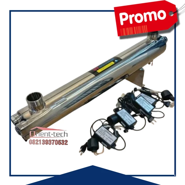 mesin sterilisasi minuman ultraviolet UV tipe C kapasitas 48 gpm 4 lampu 