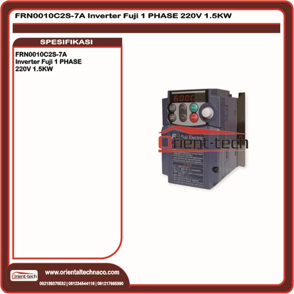 Inverter dan Konverter FRN0010C2S-7A Inverter Fuji 1 PHASE 220V 1.5KW