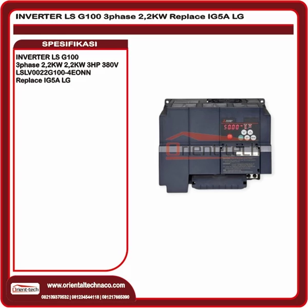 Inverter dan Konverter LS G100 3phase 2,2KW 2,2KW 3HP 380V LSLV0022G100-4EONN Replace IG5A LG