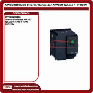 Inverter dan Konverter ATV320U07M2C Inverter Schneider ATV320 1phase 0,75KW 0.75KW 1HP 220V