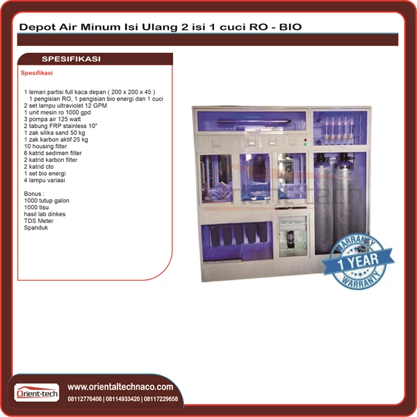 Quality Drinking Water Filter Depot 2 contents 1 wash ro bio