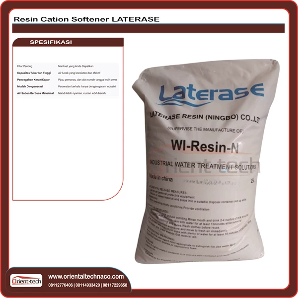 Resin Kation Media Filter Softener LATERASE