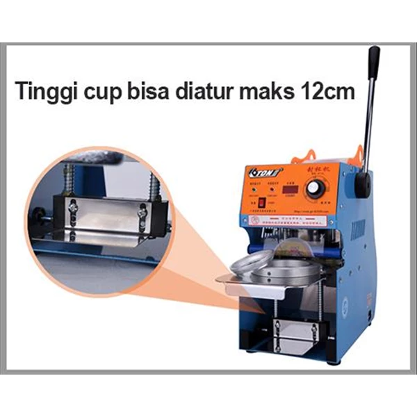 THE MACHINE SEALS THE GLASS CUP SEMI AUTOMATIC SEALER