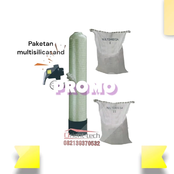 Paketan filter air tabung 1054 pasir silika pasir kuarsa