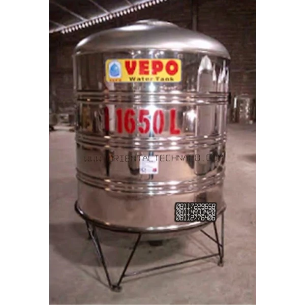 Tandon Vepo Water Stainless Steel 1500 Liters or 1650 Liters