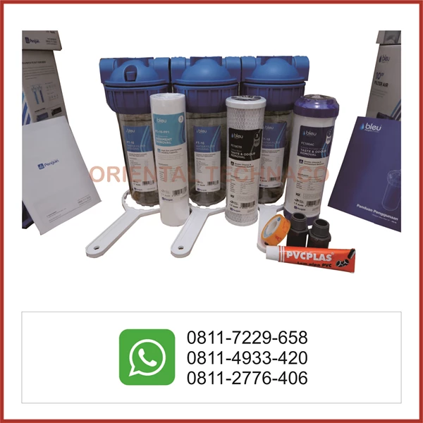Penguin Water Filter Package BLEU 10"- PP+CTO+GAC