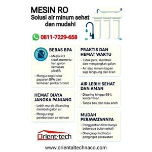 Mesin RO: Solusi Anti Ribet Konsumsi Air Minum Sehat Anti-BPA