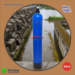 Tabung Filter Air FRP 1054 Biru Awet Anti Lumut + Kepala Manual
